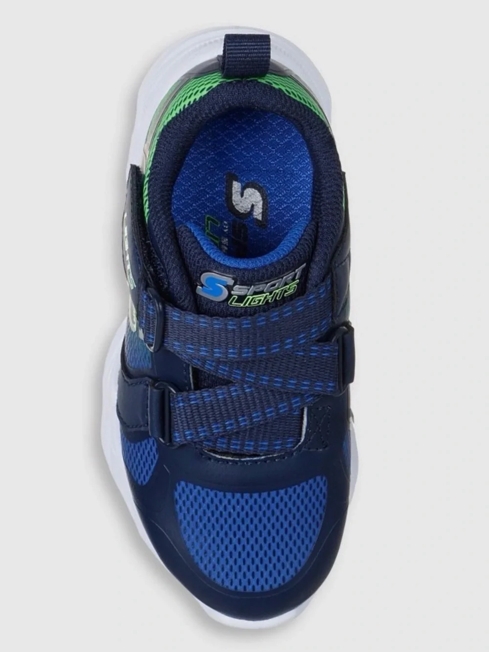 Skechers S Sport Toddler Boy Sneakers Light Up Size 6 Everett Sneakers Blue Lime